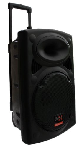 Mobile PA Sound Anlage Akku-MP3-USB-SD inkl. Funkmikrofone 700W Soundsystem E-Lektron EL30-M