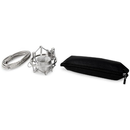 Auna MIC-900S USB Kondensator Mikrofon für Studio-Aufnahmen inkl. Spinne (16mm Kapsel, Nierencharakteristik, 320Hz - 18KHz) silber - 1