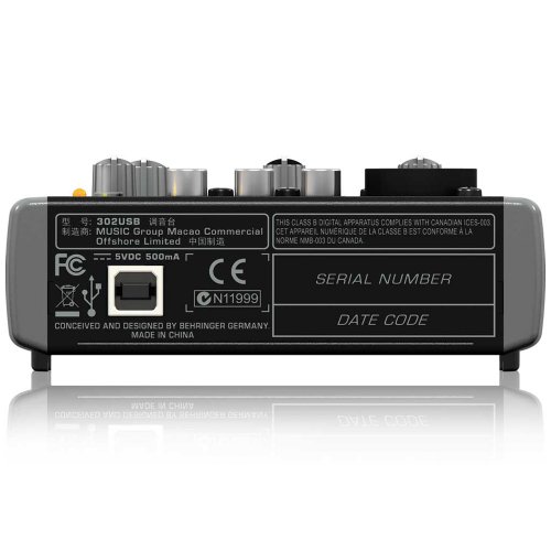 Behringer Mischpult XENYX 302USB 5-Input Mixer mit XENYX Mic Preamp und eingebautem USB Audio Interface - 2