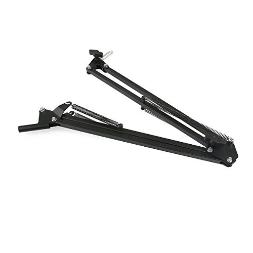 Foxnovo Dauerhafte Rundfunk Studio Mikrofon Mic Aussetzung Boom Scissor Arm Ständer (schwarz) - 1