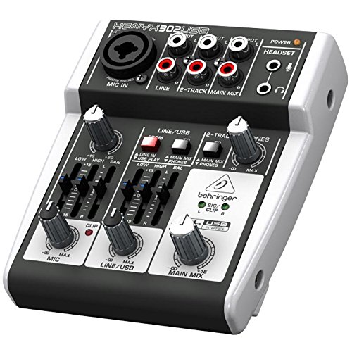 Behringer Mischpult XENYX 302USB 5-Input Mixer mit XENYX Mic Preamp und eingebautem USB Audio Interface - 6