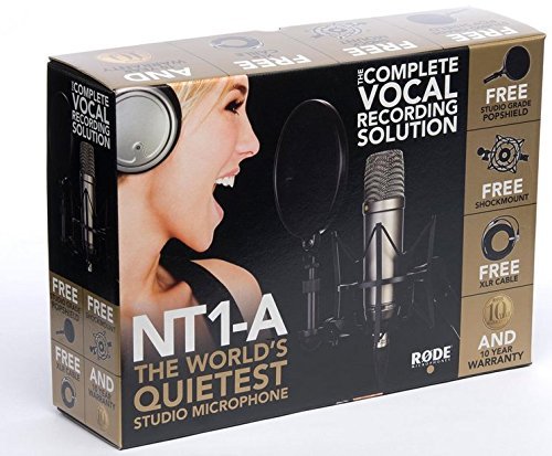 Rode NT-1A Großmembran-Kondensatormikrofon mit goldbedampfter und elastisch gelagerter 2,5 cm (1 Zoll) Nierenkapsel - 5
